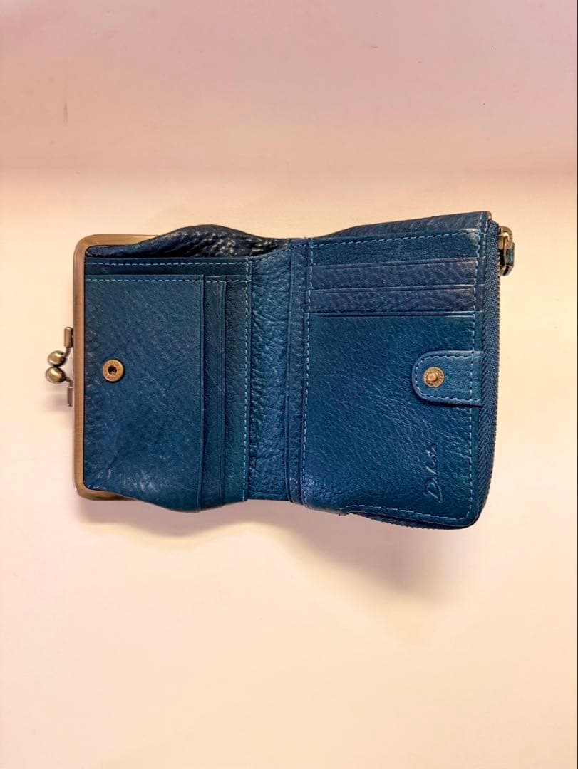【さくら】Dakota/ダコタ ブルー 口金 折財布　ミニ財布