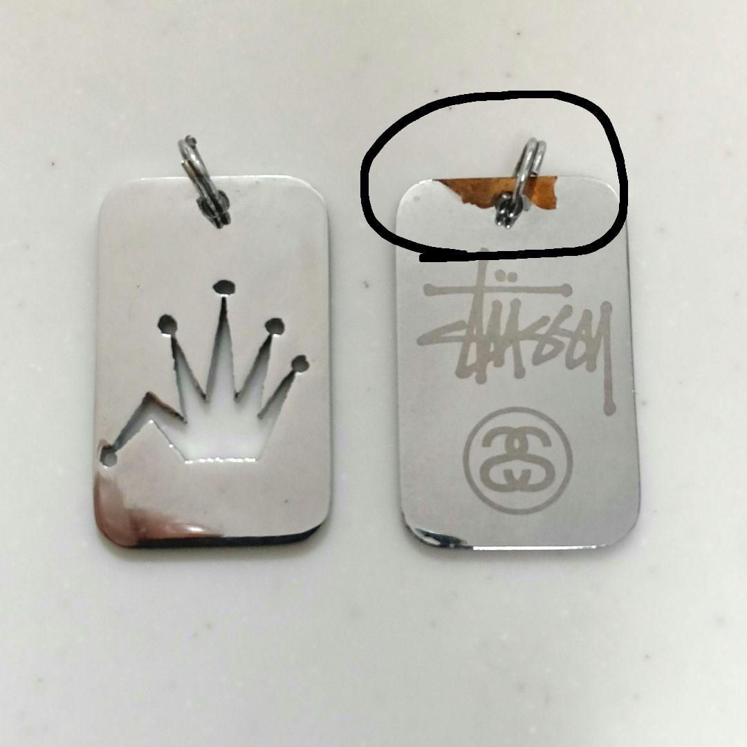 old stussy 25周年記念アイテム ラットロゴ ドッグタグ ネックレス