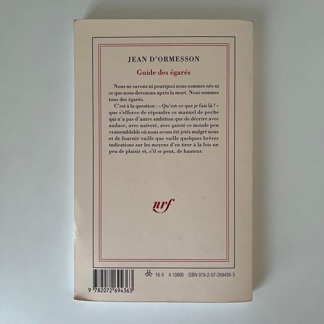 Guide des égarés Jean d'Ormesson
