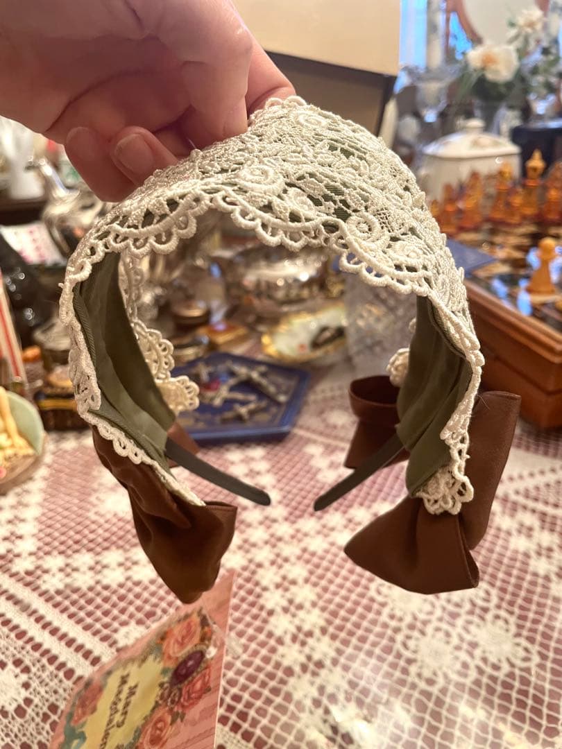 新品　タグ付き　メアリーマグダレン　セントクレアヘッドドレス　カーキ　ゴスロリ