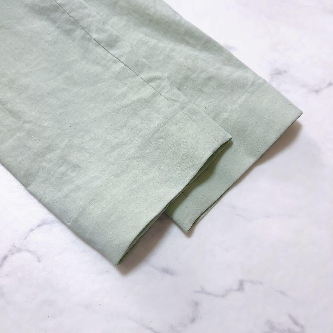 タグ付✨️定価4.9万円 セオリー リネン混ダブルブレスト ジャケット 2グリーン