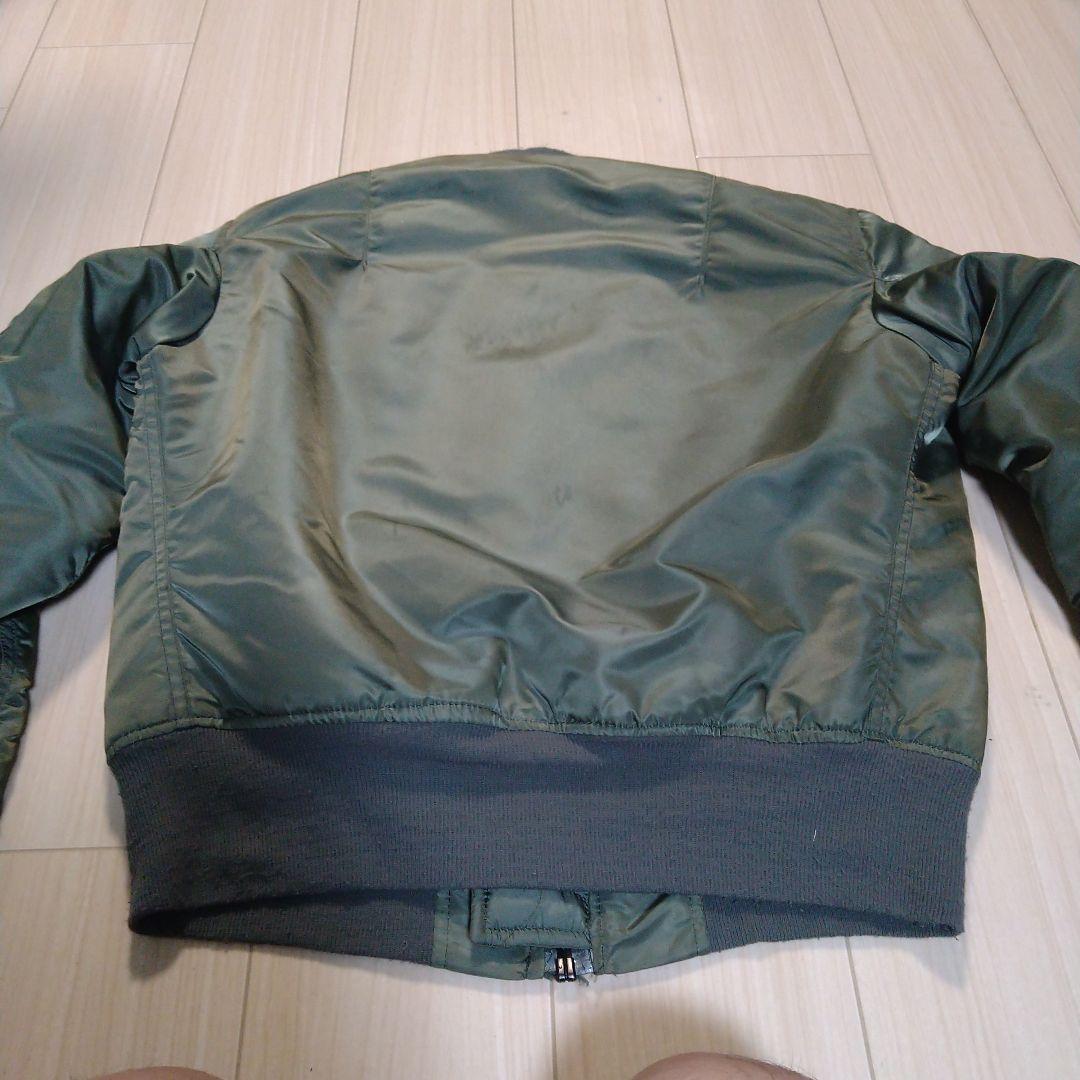 MA-1ジャケット オリーブグリーン ALPHA グラントクルー Sサイズ