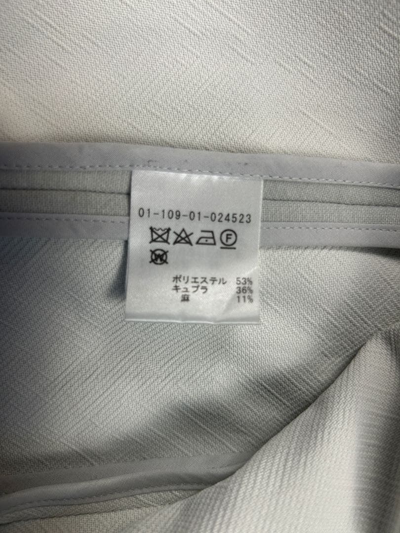 【春コート】エストネーション リネン混 ロングコート 38 美品 日本製