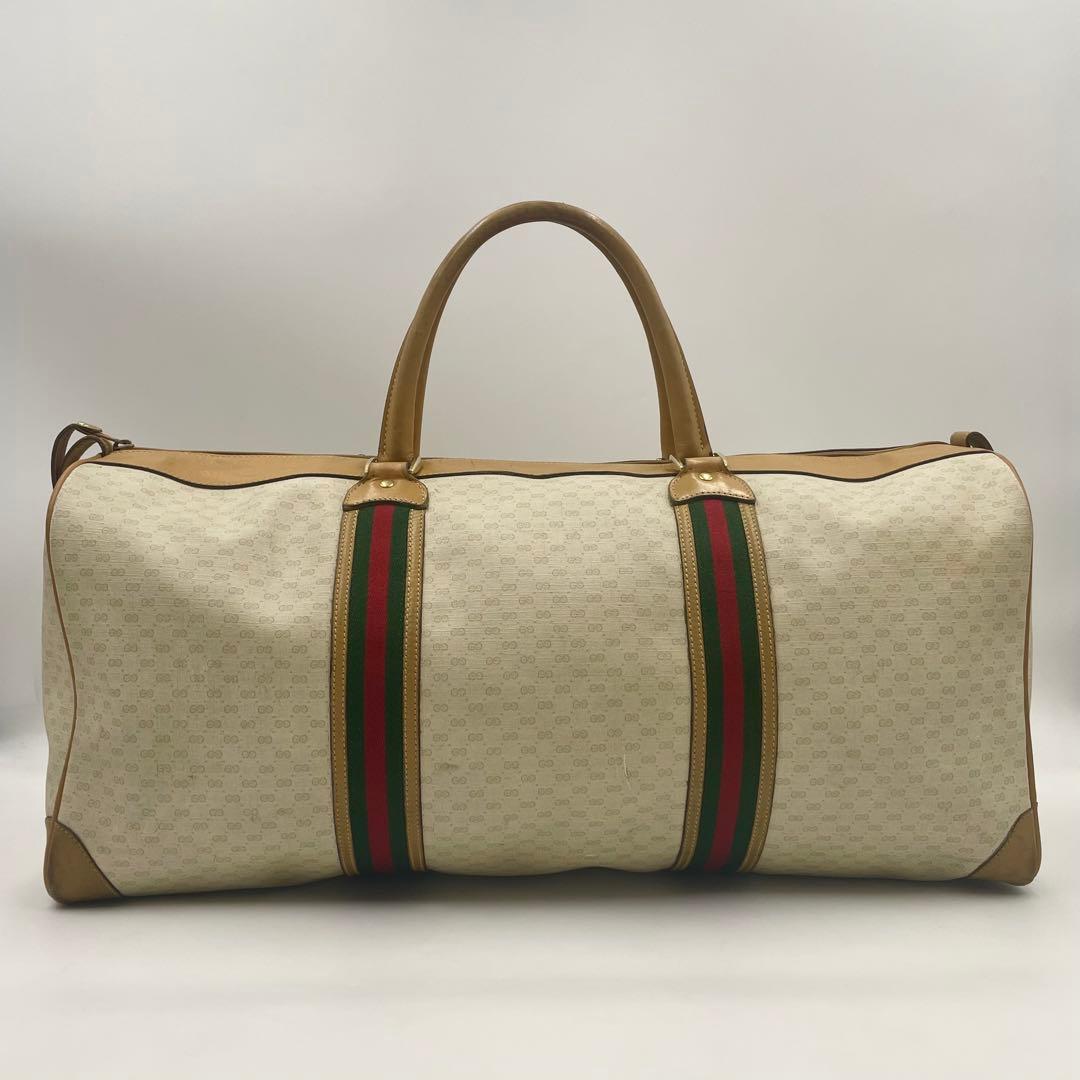 GUCCI グッチ GGスプリーム シェリーライン 大容量 ボストンバッグ 旅行