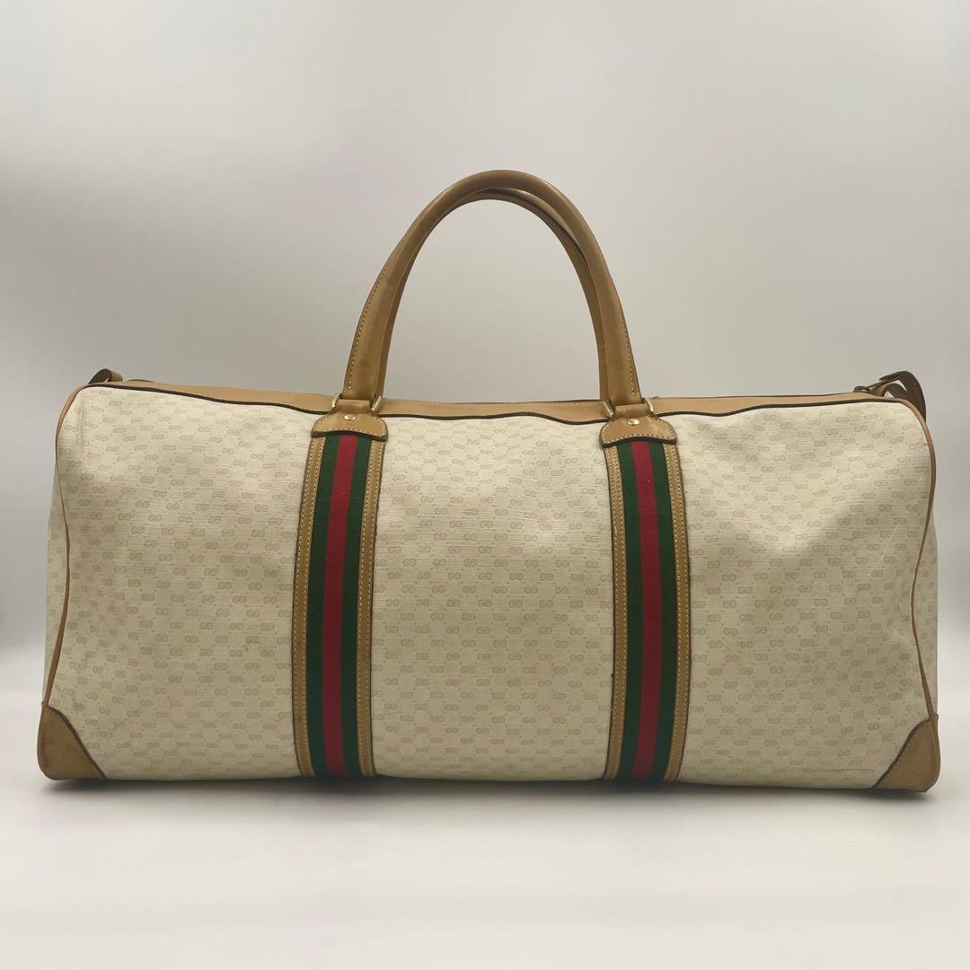 GUCCI グッチ GGスプリーム シェリーライン 大容量 ボストンバッグ 旅行