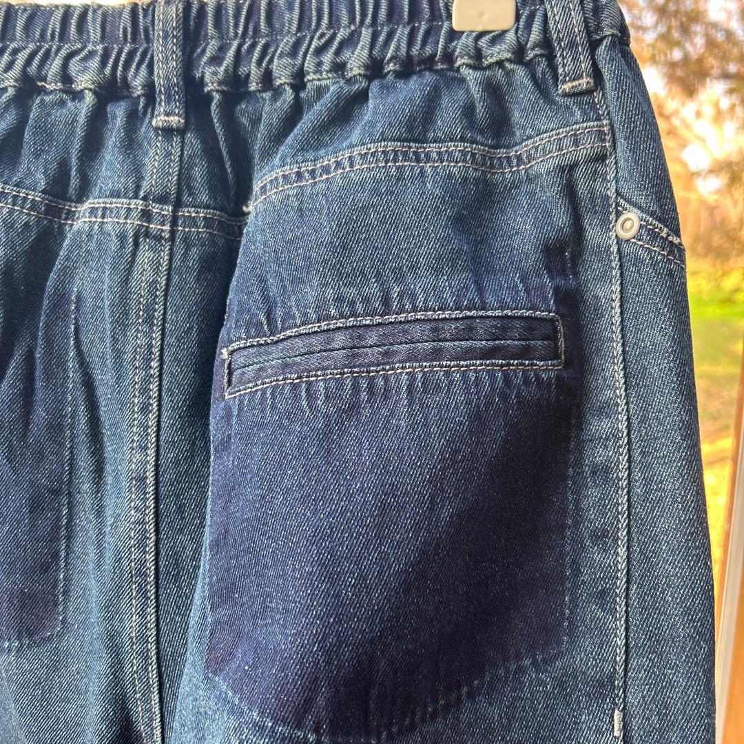 REMIXデニムストレートパンツ USED NAVY