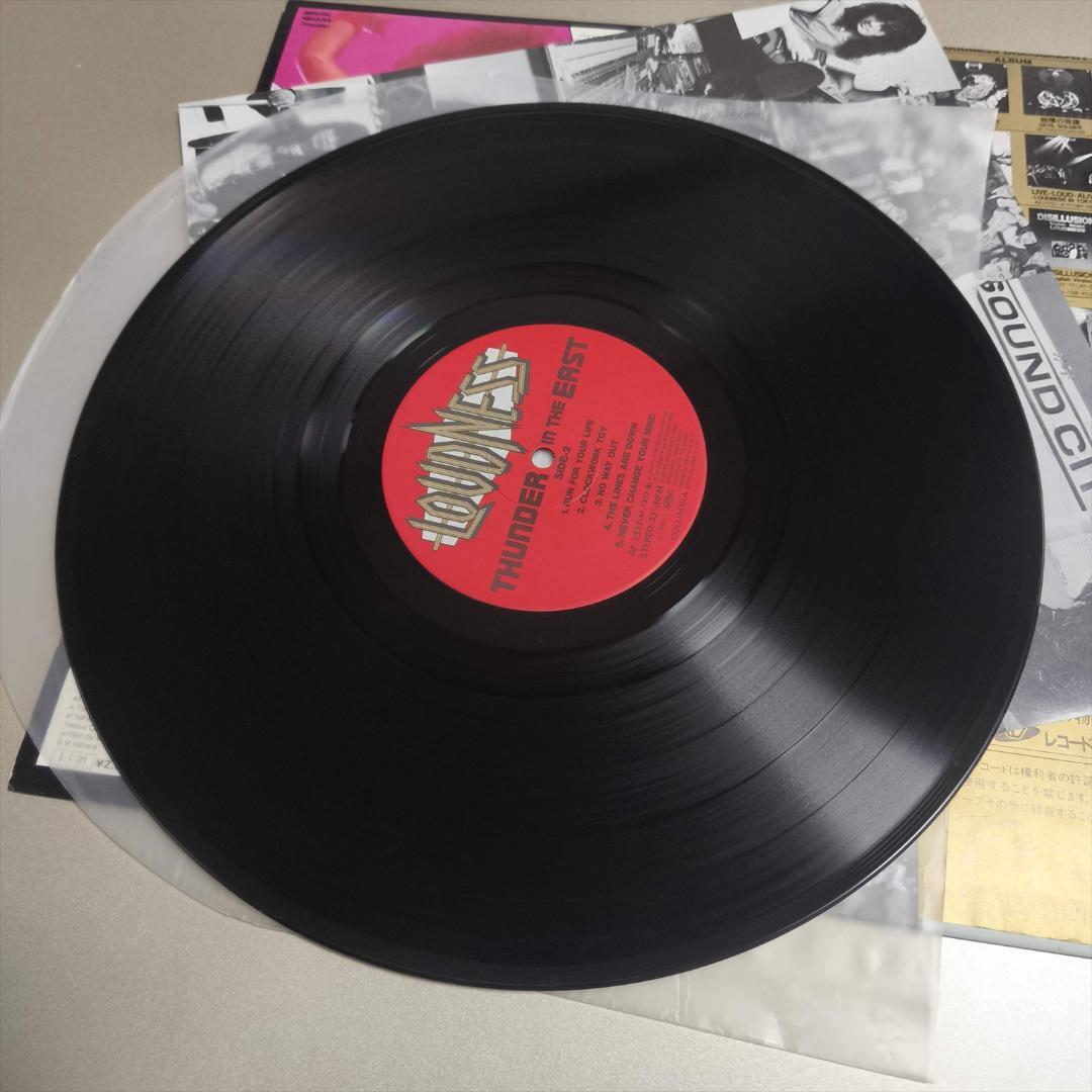 レア ステッカー付 帯付 美品 LP ラウドネス サンダー・イン・ジ・イースト