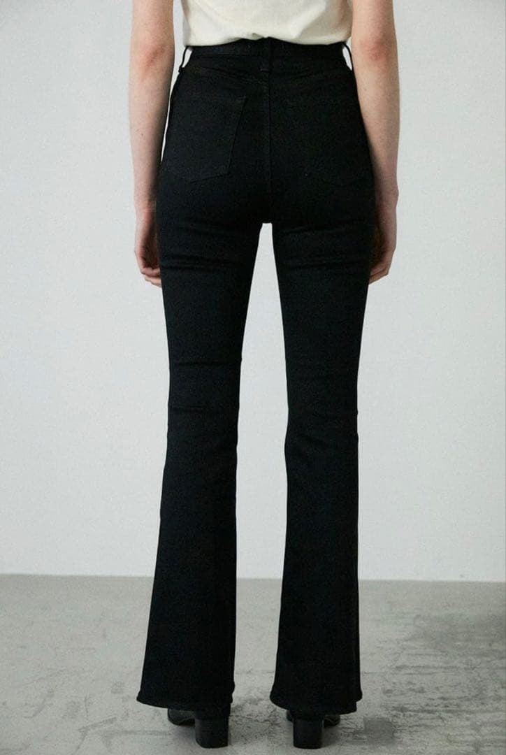 新品✨MOUSSY HW Rebirth フレアデニム 24 S相当 黒