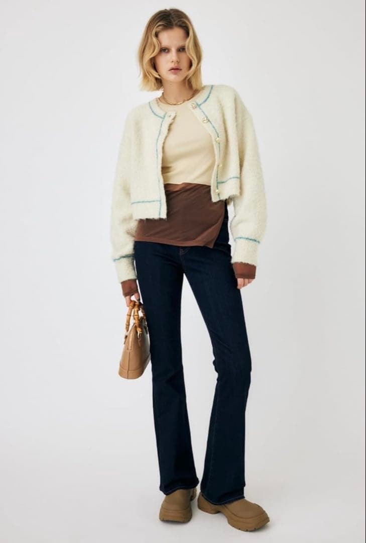 新品✨MOUSSY HW Rebirth フレアデニム 24 S相当 黒
