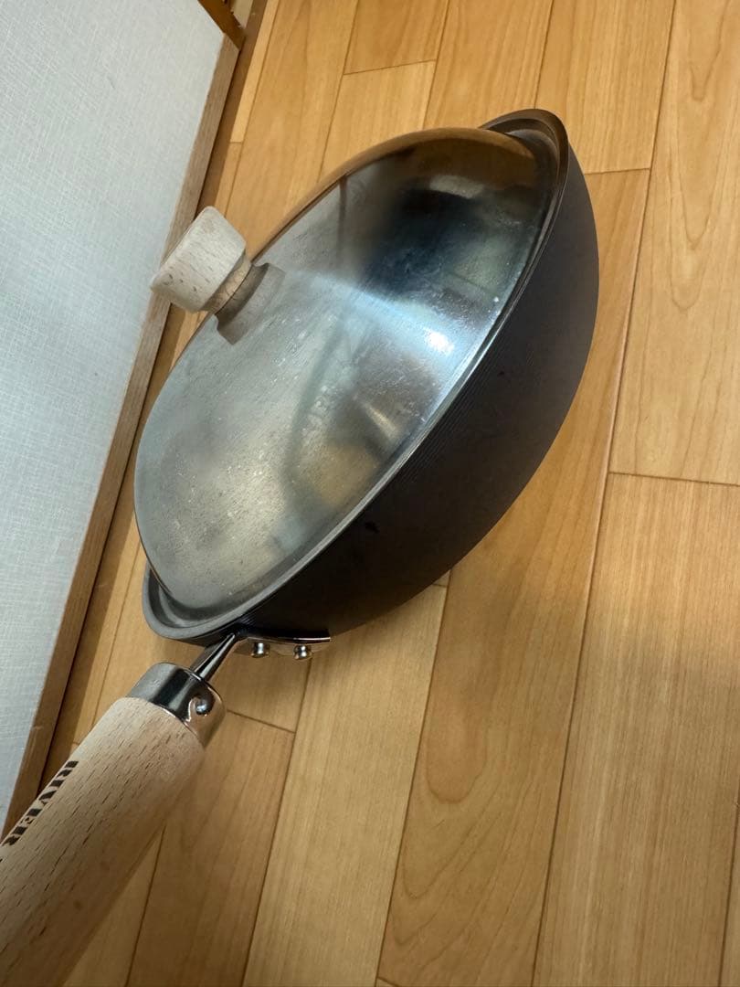 未使用　極JAPAN炒め鍋28cm リバーライト鉄フライパン ガス対応IH対応