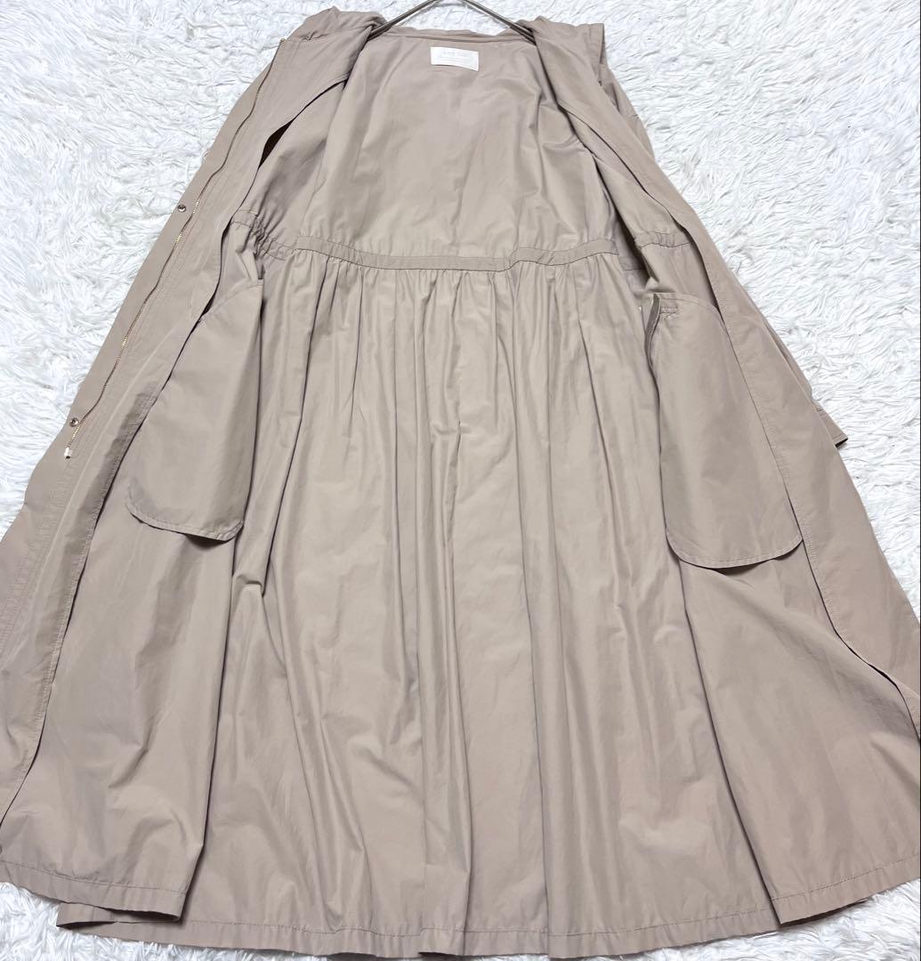 めー ！any SiS 【洗える】ロングギャザーライト モッズコートフレア