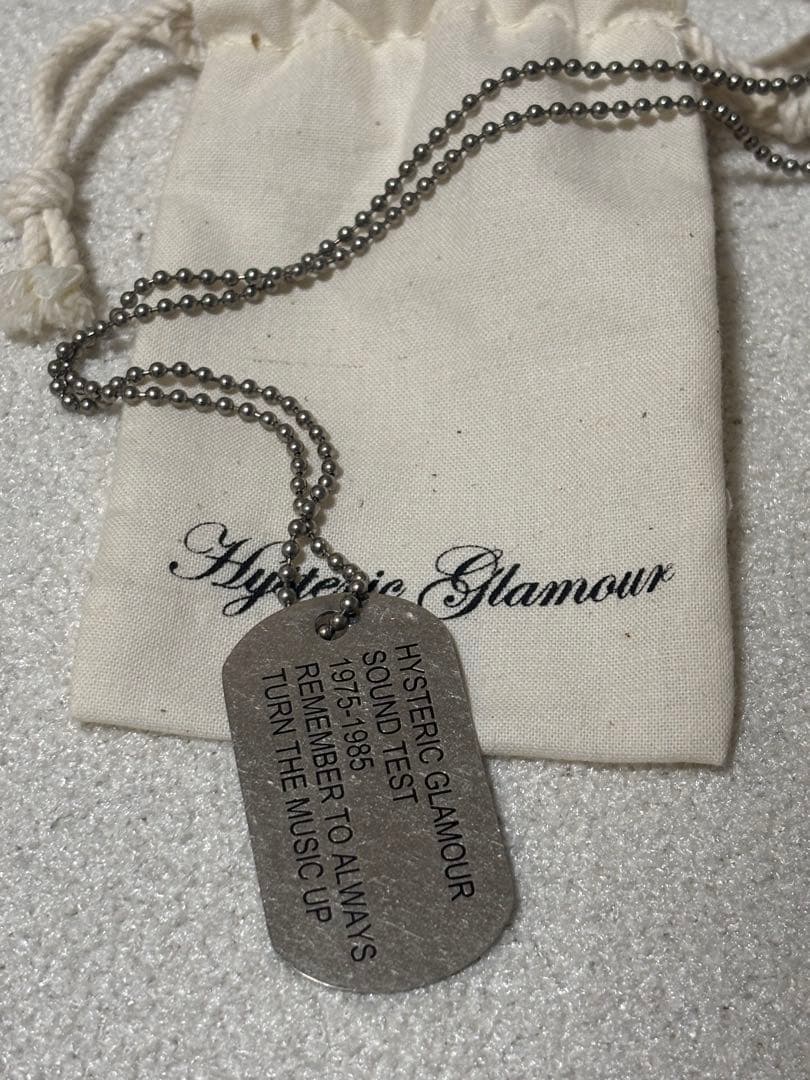 HYSTERIC GLAMOUR ドッグタグ ネックレス ヒステリックグラマー