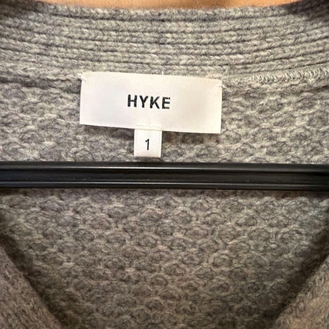 HYKE グレーカーディガン