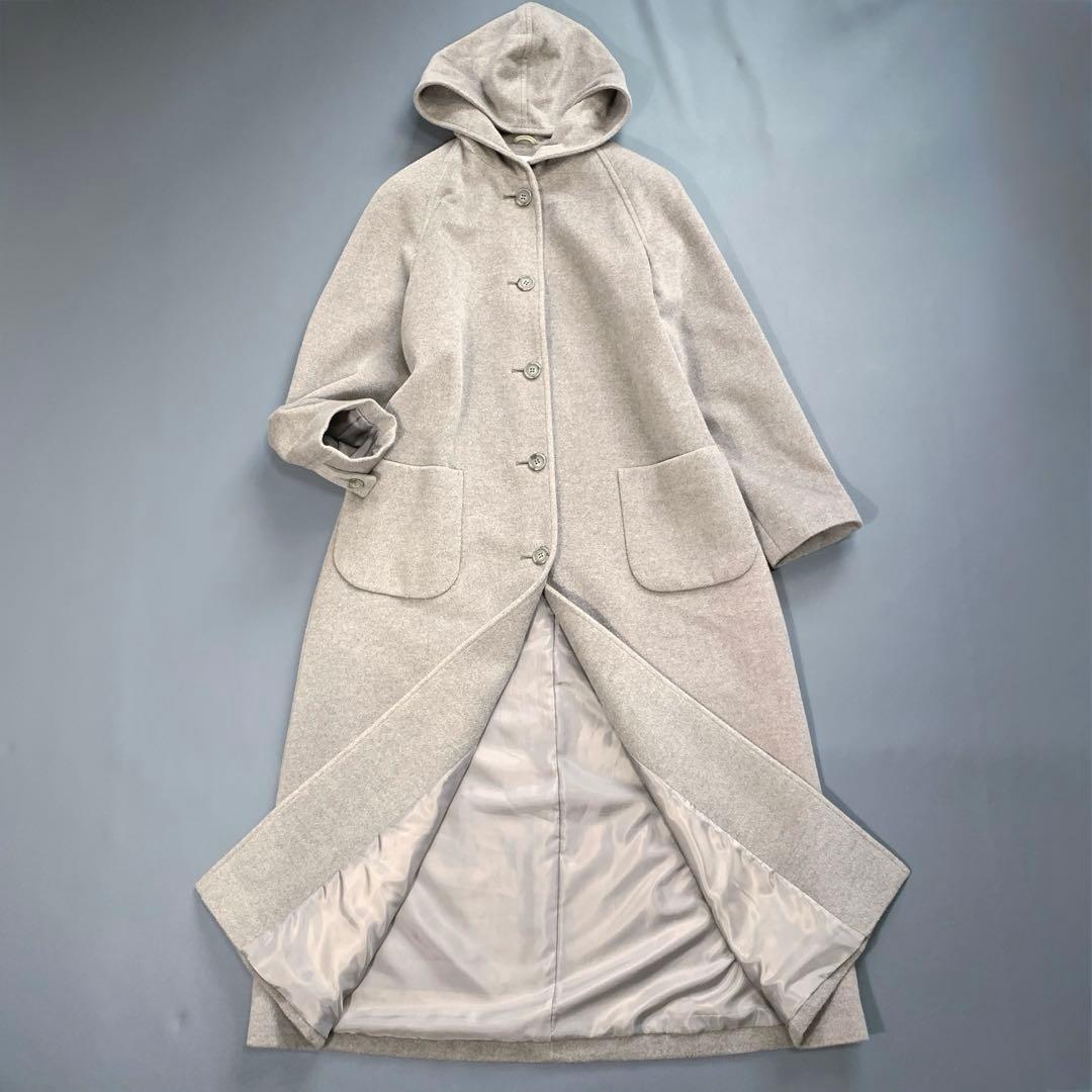 極美品 Scapa アンゴラウール フード付 ロングコート 38 日本製 M