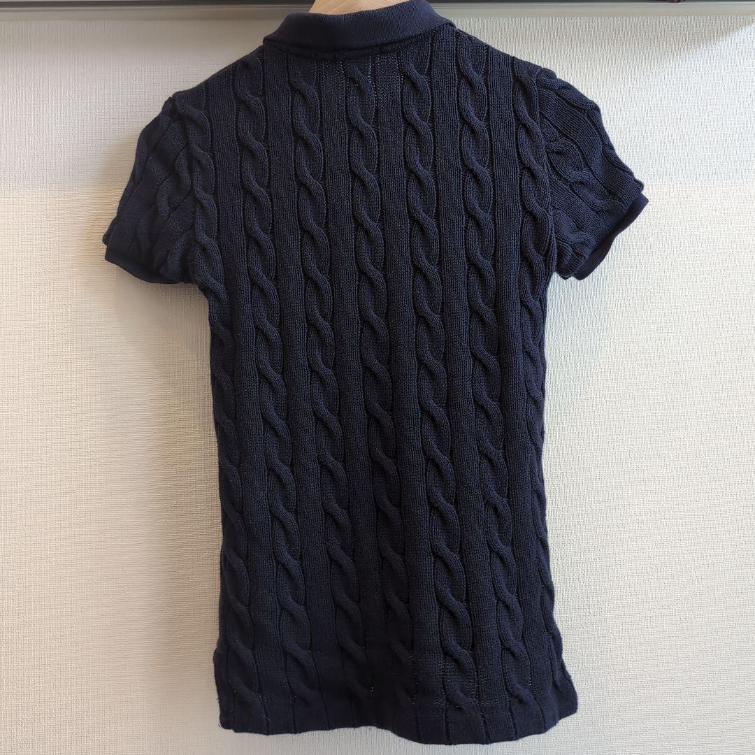 ポロラルフローレン ニットポロシャツ 半袖 ネイビー XS ラルフ