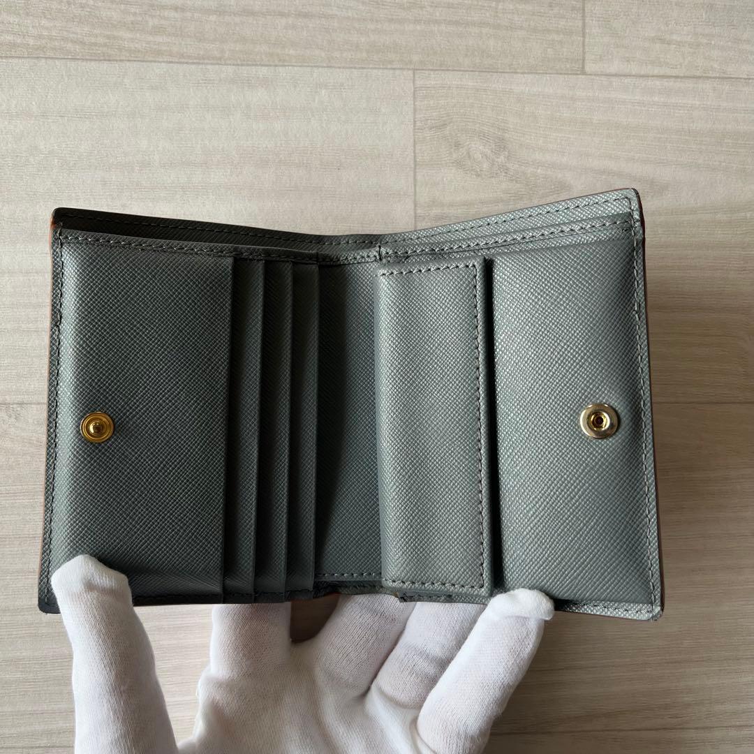 MARNI 二つ折り財布 ブラック・ブルー・グレー　箱保存袋付き