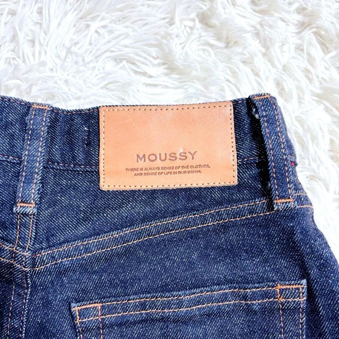 【極美品!!】MOUSSY MVS FLARE フレアデニム 24 　濃紺