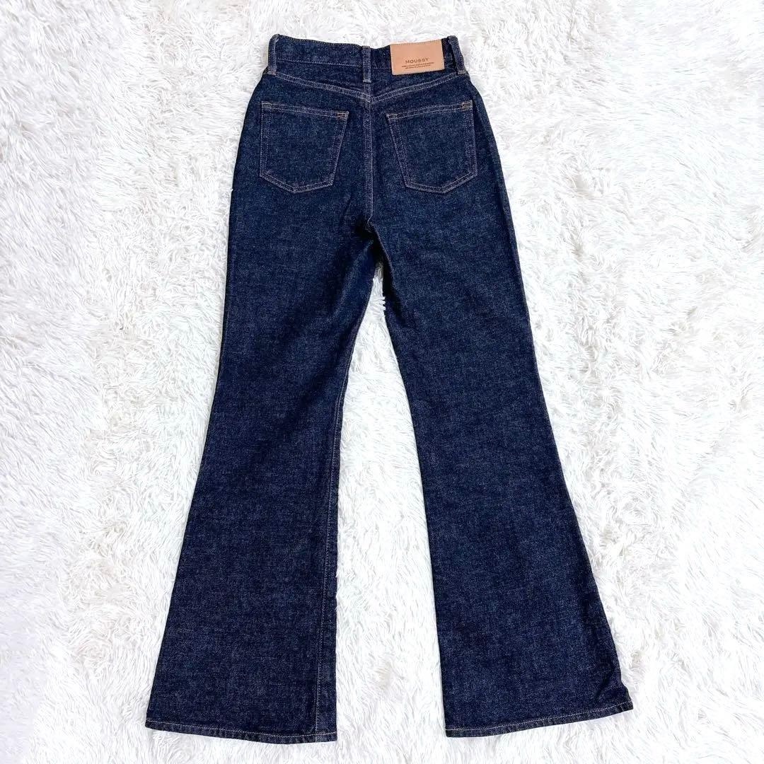 【極美品!!】MOUSSY MVS FLARE フレアデニム 24 　濃紺