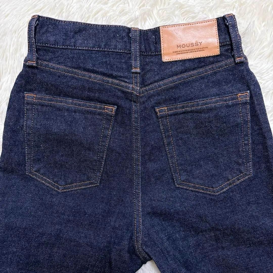 【極美品!!】MOUSSY MVS FLARE フレアデニム 24 　濃紺
