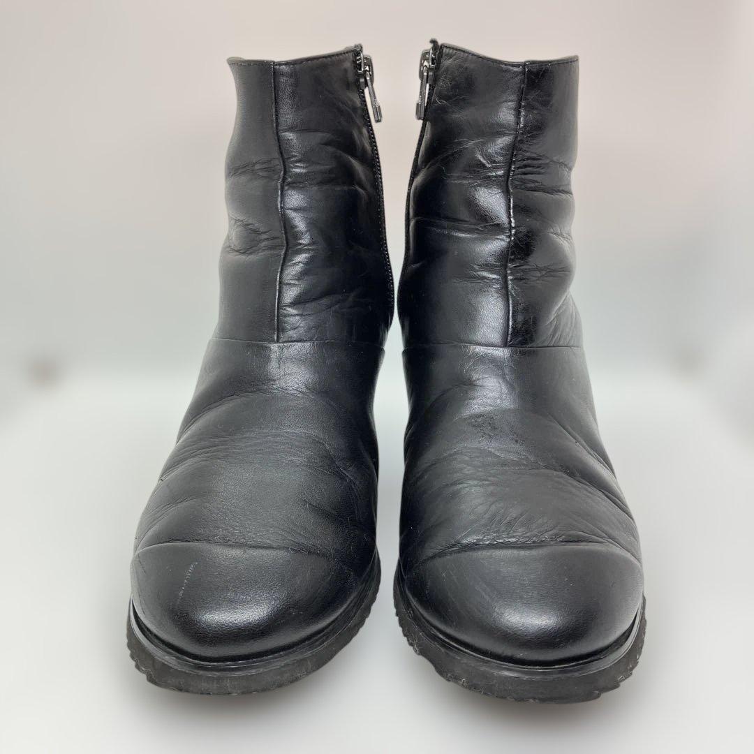 【希少】ISSEY MIYAKE アートヒール ウエッジソール レザーブーツ