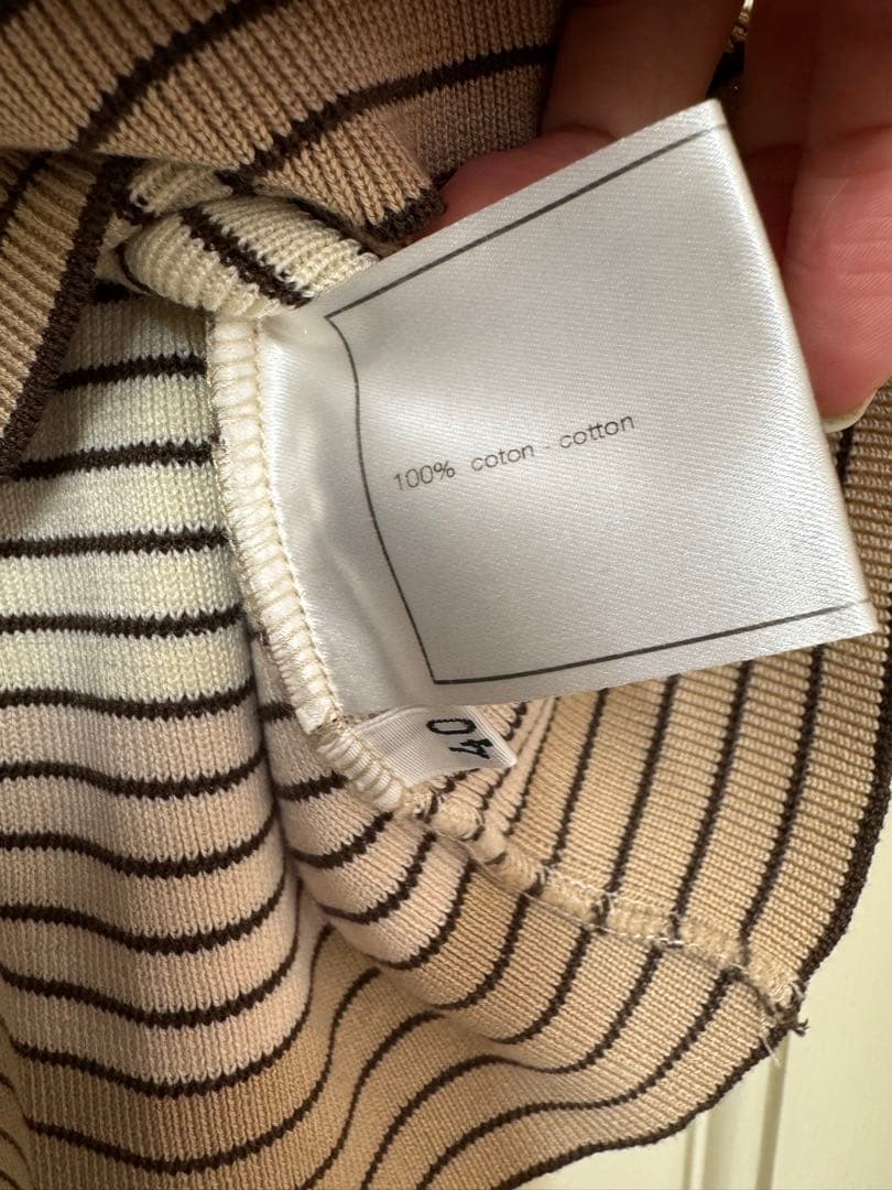 美品　ヴィンテージ　CHANEL ボーダー　トップス　ココマーク