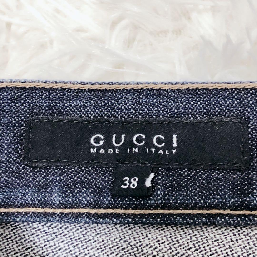 美品　GUCCI　グッチ　ブーツカット　デニム　GG