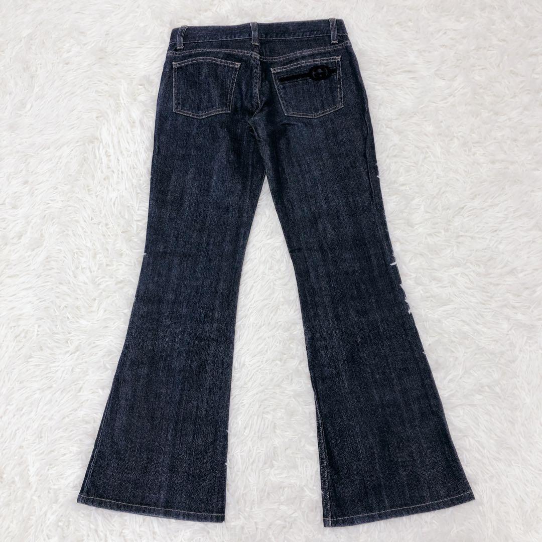 美品　GUCCI　グッチ　ブーツカット　デニム　GG