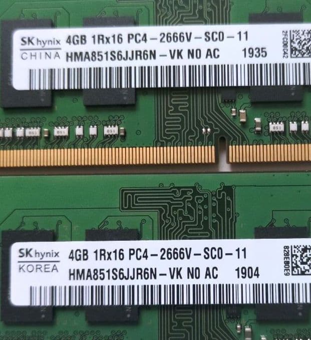 メモリ SKhynix PC4-2133P 4GB PC4-2666V 4GB