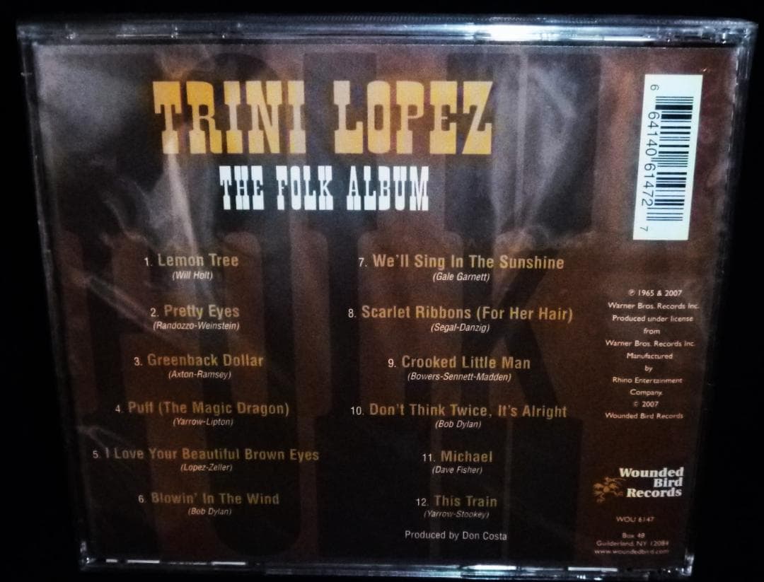 新品　貴重CDです / Trini Lopez - The Folk Album