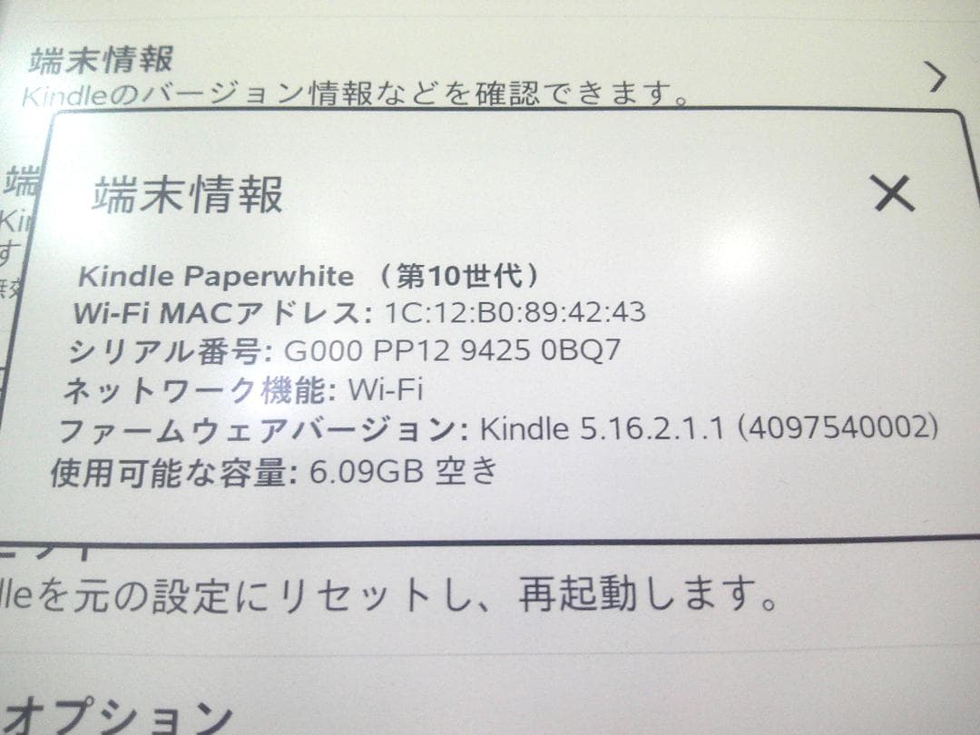 ★美品 Kindle キンドル 第10世代 8GB PQ94WIF 広告なし★