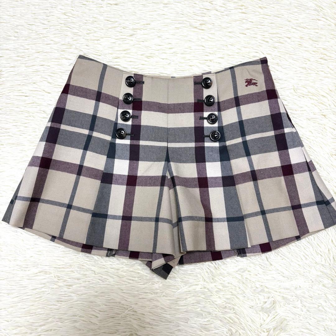 美品　バーバリーブルーレーベル　ショートパンツ　キュロット　ノバチェック　M