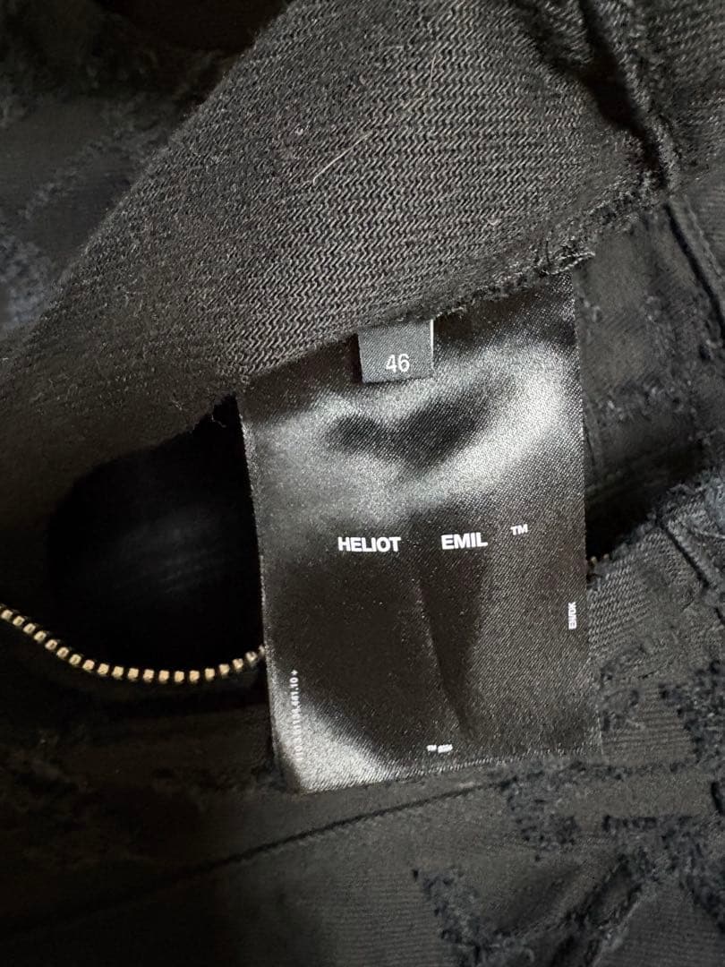 HELIOT EMIL ブラックスタッズパンツ 46