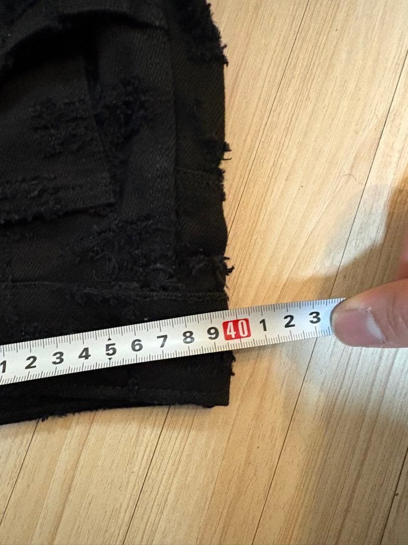 HELIOT EMIL ブラックスタッズパンツ 46