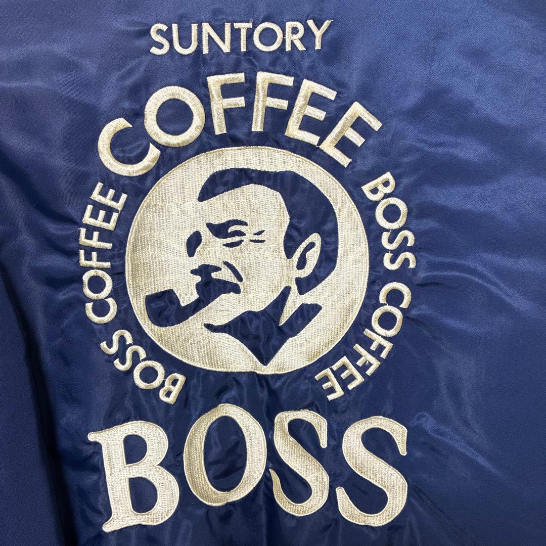 ☆[逸品]\"suntory coffee BOSSジャン \"初代BIGロゴ刺繍❣️