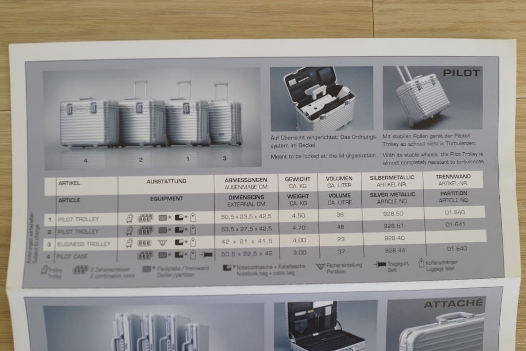 [希少 美品]RIMOWA PILOT TROLLY 928.50 36L