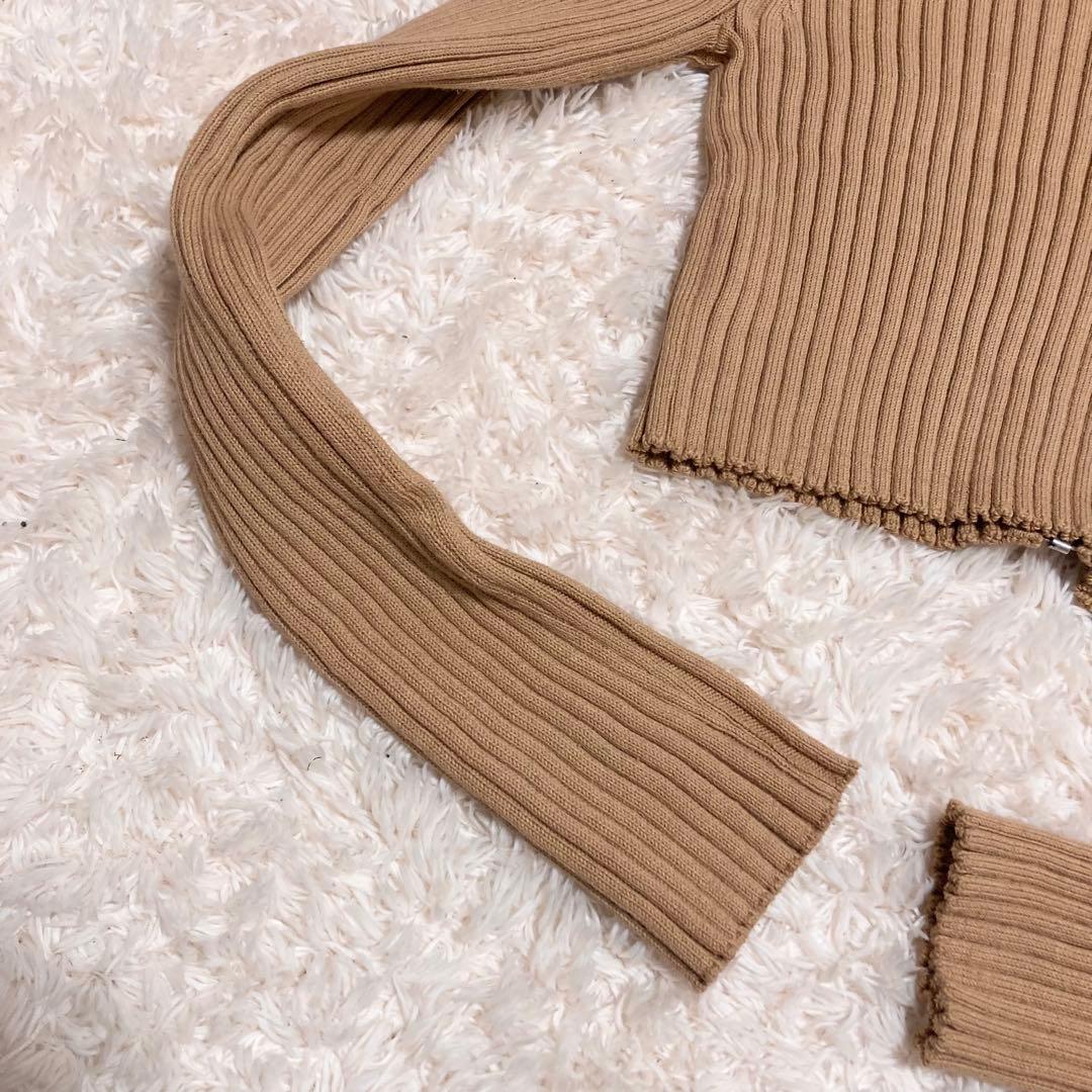 AURALEE オーラリー WIDE RIB KNIT ZIP CARDIGAN