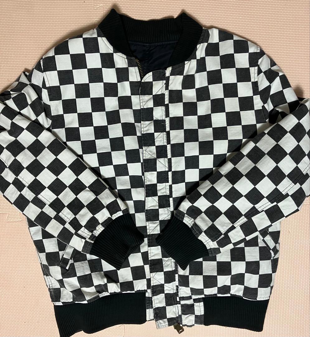 supreme リバーシブルジャケット ブラック チェック