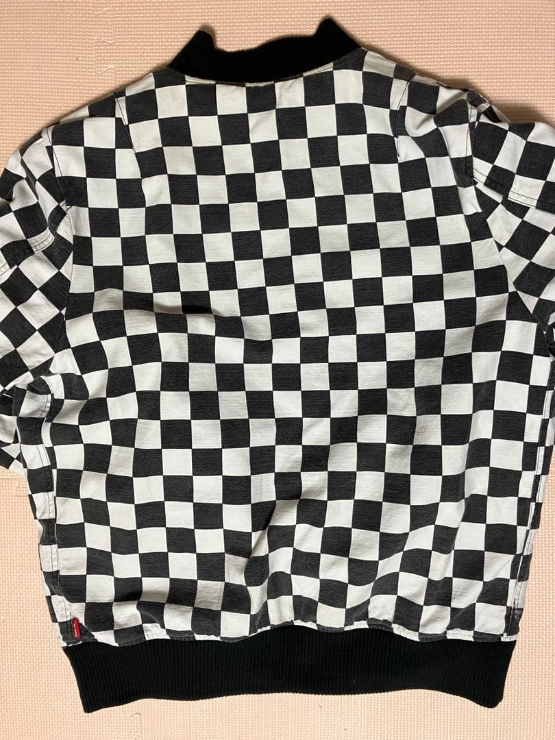 supreme リバーシブルジャケット ブラック チェック