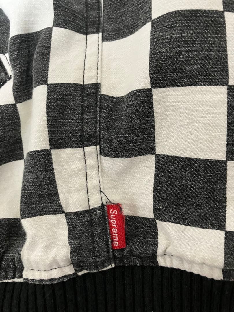 supreme リバーシブルジャケット ブラック チェック