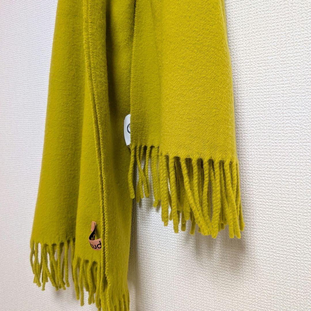 【Acne Studios】フリンジウールスカーフ アシッドイエロー