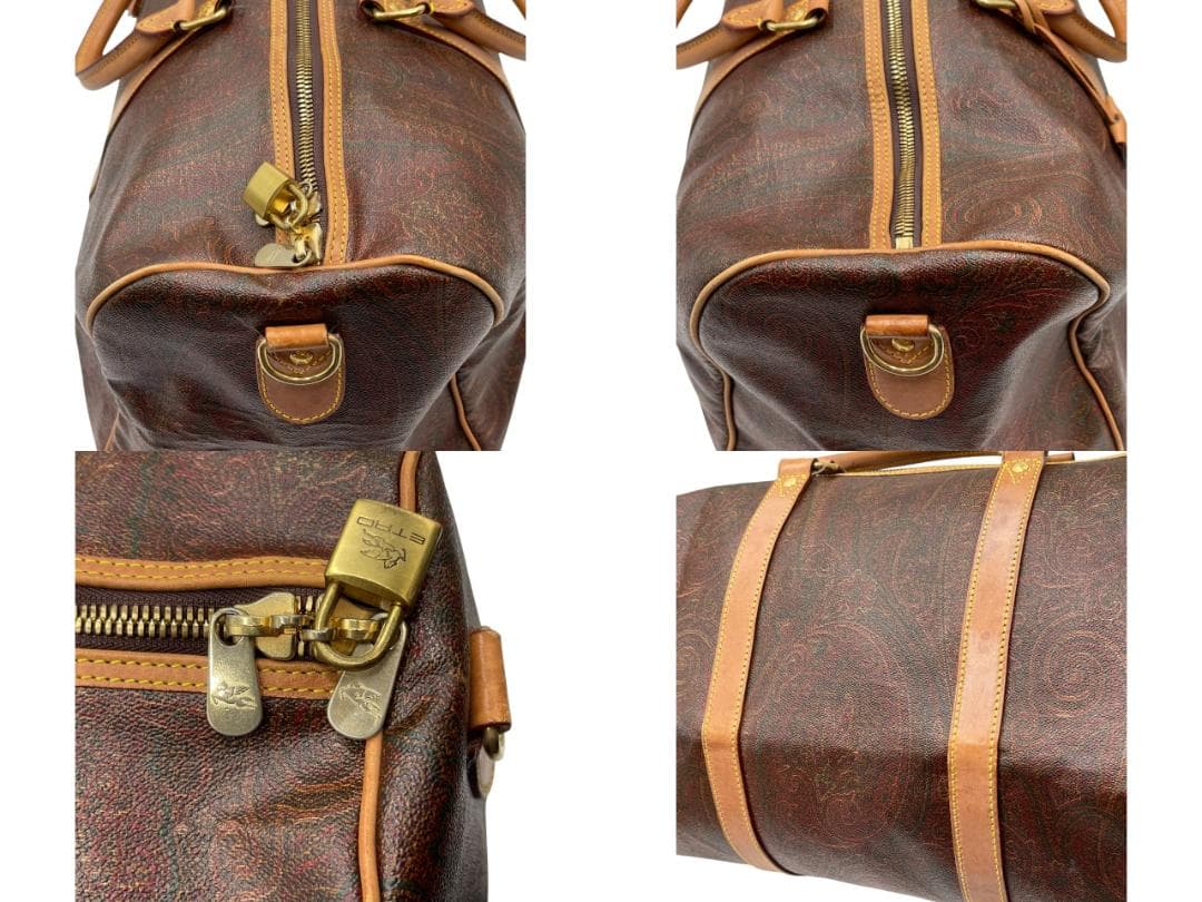 ETRO/エトロ ペイズリー柄 ボストンバッグ 南京錠付き