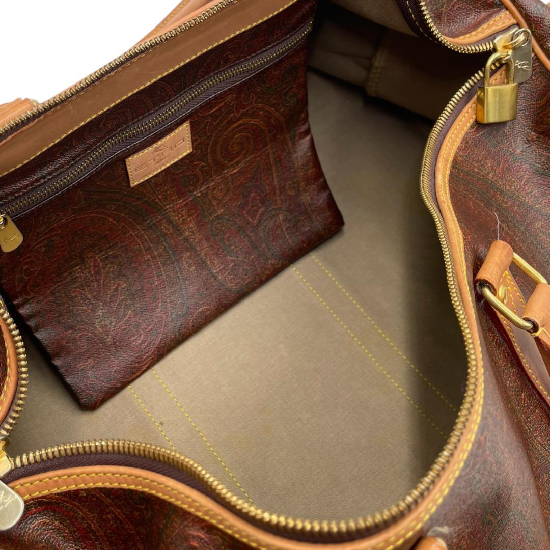 ETRO/エトロ ペイズリー柄 ボストンバッグ 南京錠付き
