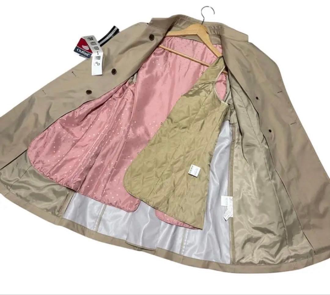 新品AOKI　n♡line 2WAYトレンチコート　ベージュ　大きいサイズ15号