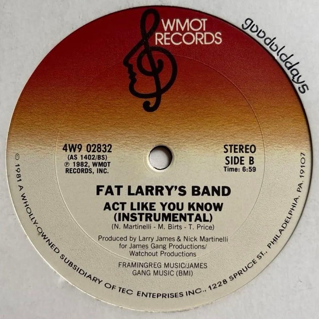 洋楽 Fat Larry's Band - Act Like You Know