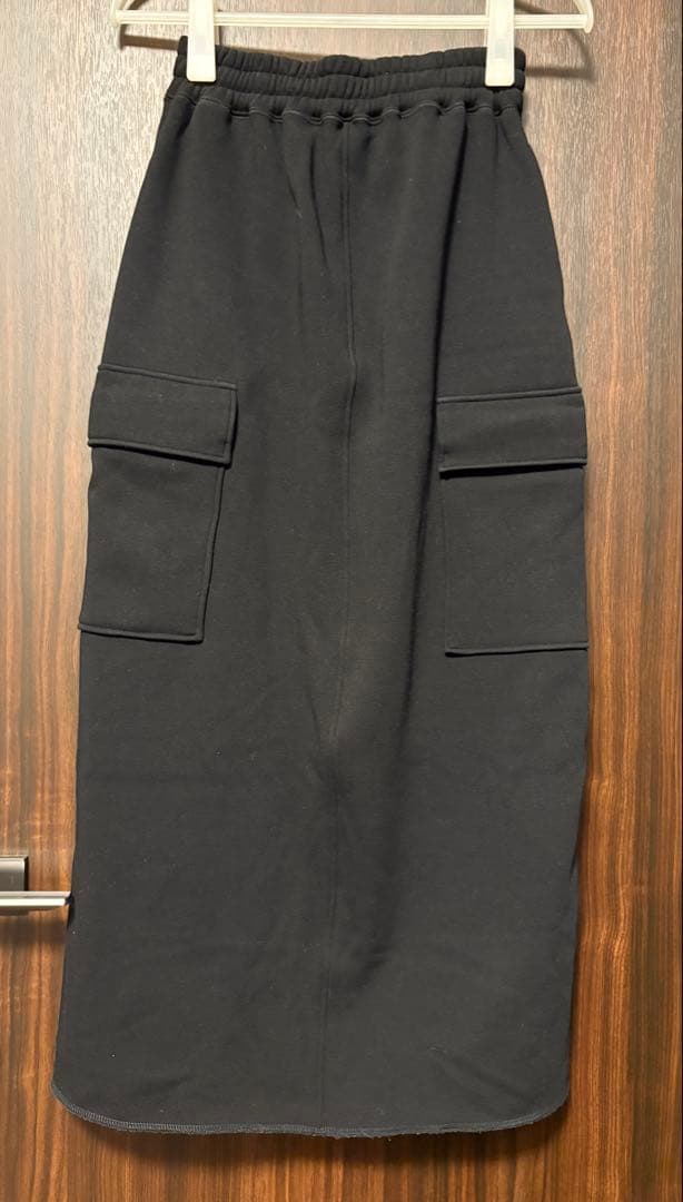 Warm Sweat Cargo Skirt カラー ブラック サイズ 34