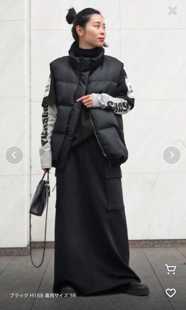 Warm Sweat Cargo Skirt カラー ブラック サイズ 34