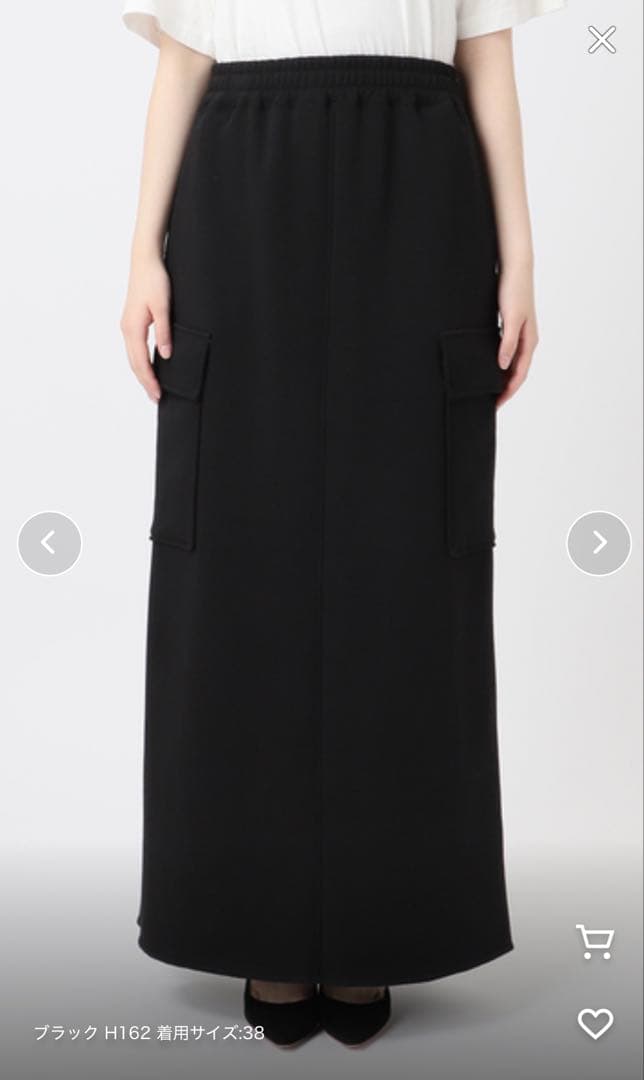 Warm Sweat Cargo Skirt カラー ブラック サイズ 34