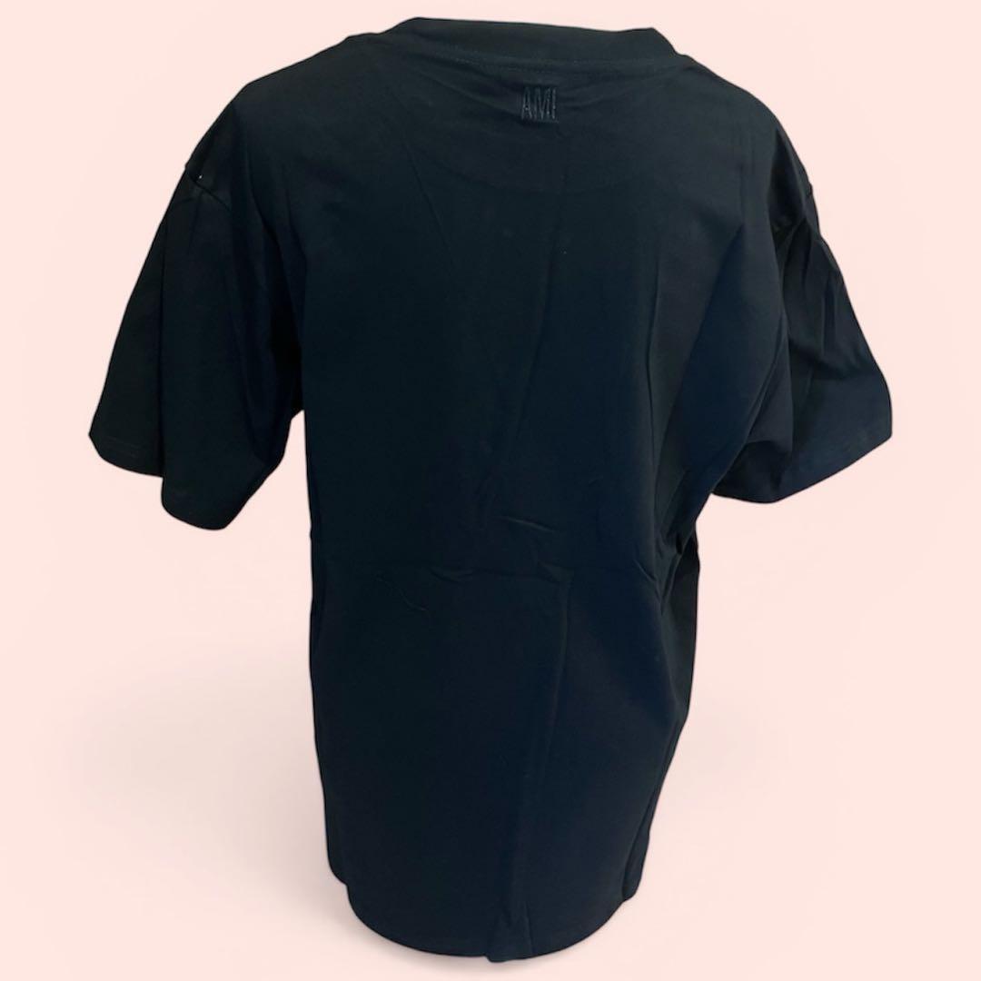 AmiParis 半袖Tシャツ XL ブラック ハートロゴ ユニセックス