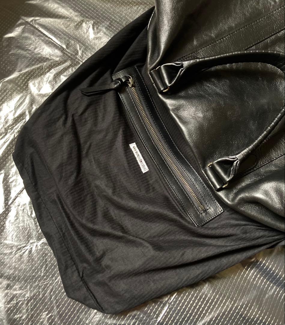 ANN DEMEULEMEESTER ボストンバッグ レザー 黒