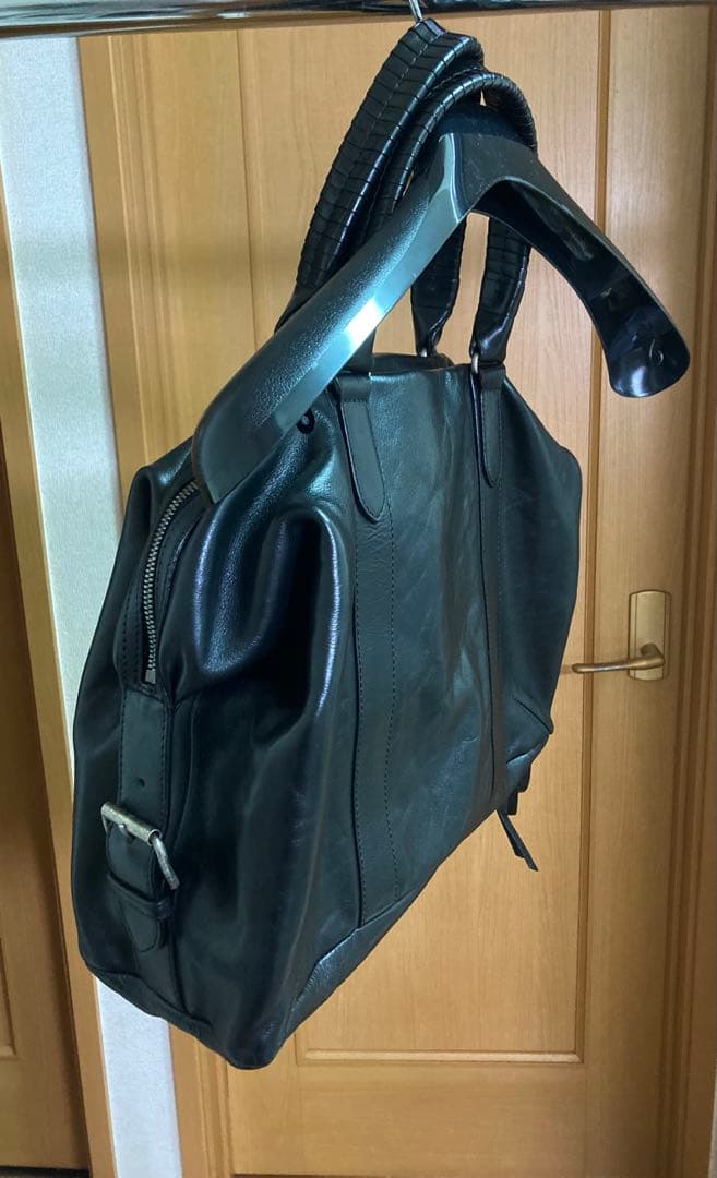 ANN DEMEULEMEESTER ボストンバッグ レザー 黒